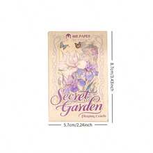 【秘密花园系列复古花卉主题】55张标准扑克牌，趣味聚会、团队建设、休闲娱乐游戏扑克牌 | 硬纸扑克牌套装，适合家庭游戏之夜、派对游戏和情侣收藏礼品 - 彩色 - 查看 3