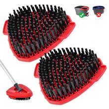 2 Pack Upgrade Scrub Brush Replace Heads Compatible With O Cedar EasyWring 1 Tank Spin Mop, Scrubber Brush Head For Ocedar EasyWring Spin Mop Scrubby Head Brush, More Layers Of Bristles To Floor Clean - 2 件升級版 Ocedar 磨砂刷 1 罐拖把 - 查看 2