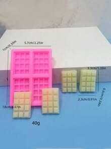 1pc Cookie Shaped Silicone Mold For DIY Candle, Soap, Wax Melts, Resin Crafts - Pink - View 3