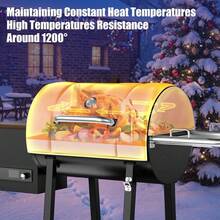 Thermal Insulated Blanket For Pit Boss PB440D2 Wood Pellet Grill, 440 Series Fits Pit Boss Mahogany 440 Deluxe 440FB1 Wood Pellet Grill Smoker Insulation Blanket For Winter Cooking - PB440D2 - Xem 7