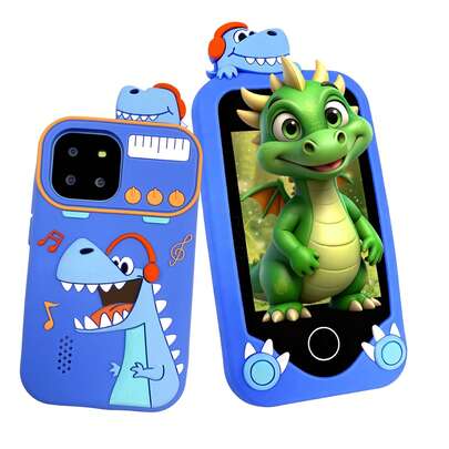 恐龙图案智能益智玩具手机，支持内存卡，多种款式，是3-12岁男孩女孩的理想生日礼物