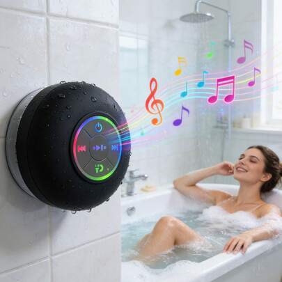 Duschhögtalare, MINI PHONE Trådlös högtalare, Elektronikpresenter Bärbar minihögtalare med sugkopp och mikrofon för badrums trådlös högtalare, lyssningsenhet, duschhögtalare, högtalare, karaoke, högtalare, minikaraokemaskin, högtalare>vattentät, bärbar dusch, koppar, kargethögtalare, duschhögtalare, högtalare, duschhögtalare, högtalare, Badrum, högtalare, karaoke