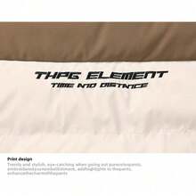 Abrigo de Invierno para Hombre con Capucha y Relleno de Plumón, Diseño Color Block, Corte Holgado, Capucha Desmontable, Chaqueta Casual de Moda para Estudiantes, Abrigo Acolchado Cálido para Hombre, Impermeable, Resistente al Viento, Ligero, Aislamiento Térmico, Parka Deportiva para Exteriores. - Verde militar - Ver 5