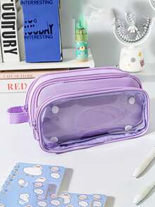 1pc New Creative Large Capacity Pencil Case, Multi-Functional Desktop Storage Stationery Box, Suitable For Boys And Girls Learning And Work, Portable Pencil Box, Learning Gift, Back To School, School Supplies - Multicolor - View 8