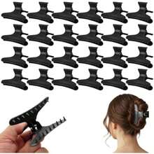 24pzs Pinzas para el Cabello, Pinza Grande para el Cabello de Mujer, Hair Clips con Resorte Fuer, Antideslizantes,para Cabello Fino, Grueso y Rizado ()(Negro) - Multicolor - Ver 2