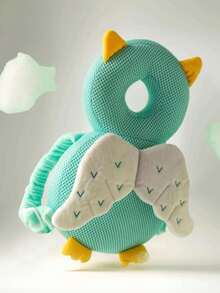 1pc Cartoon Green Owl Anti-Fall Pad, Breathable Baby Anti-Fall Pillow, Baby Learning To Walk Head Protection Hat, Baby Cartoon Pig Anti-Fall Protection Pillow, Baby Walking Anti-Fall Hat And Pillow Pad