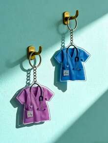 Bộ 1/3/5 móc khóa y tá cá nhân hóa, móc khóa tên cá nhân hóa bằng acrylic 2D, 3 kích cỡ, nhiều màu sắc, thẻ nhận dạng y tế với thiết kế hình ống nghe, quà tặng Ngày Valentine cho nữ, nam, quà lưu niệm, mặt dây chuyền phụ kiện tinh tế, quà tặng cho bạn bè, gia đình, các cặp đôi, quà lưu niệm độc đáo, thích hợp cho sinh nhật, đám cưới, tiệc tùng, kỷ niệm, phụ kiện trang trí sáng tạo. - Nhiều màu (đồng phục y tá) - Xem 10