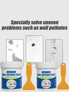 墙面修补膏，遮盖污渍，修补剥落油漆，防水墙面漆裂缝填充剂，配有小刮刀，方便使用。 - 藍白色 - 查看 7