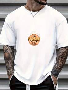 Essential White Cotton T-Shirt With WKRP Pattern - White - View 1
