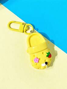 1pc/6pcs Colorful Mini Slipper Keychain Cute Cartoon Sweet Little Shoes Pendant, Suitable For Daily Matching, Vacation, Party, Gathering Pendant, Commemorative Small Gift - 6-pack Colorful Strawberry Slippers Keychain - View 7