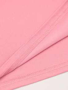 Camiseta informal con estampado de limón para mujer talla grande, cómoda y holgada de cuello redondo, de moda en color rosa para el verano - Rosa - Ver 7