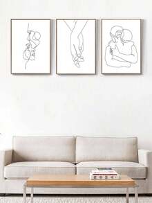 3入組/套化學纖維掛畫現代抽象圖案家庭裝飾牆壁藝術繪畫 - 彩色 - 查看 6