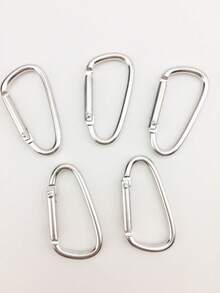 5/10pcs Size 5 Aluminum Alloy D-Ring Carabiners, Spring Loaded Hooks For Bags, Backpacks, Keys - Multicolor - View 11