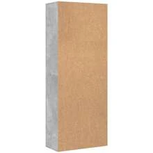 vidaXL Buffet haut gris béton 70x35x180 cm bois d'ingénierie - Gris - Voir 5