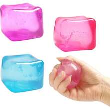 (Color aleatorio) 1/6 piezas Cubo de hielo con forma de cubo de estrés Fidget Cube - Cubo de alivio de estrés, textura suave y apretable, juguete de mano y de escritorio, alivia eficazmente la ansiedad, adecuado para el aula, al aire libre, oficina, ideal para decoración de escritorio, recompensas escolares, regalos de fiesta, ¡esencial para celebraciones, regalos de Halloween, regalos de Acción de Gracias, regalos de Navidad! - Multicolor - Ver 4