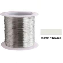100m/Roll 0.3/0.4mm Gold/Silver Metal Wire, For DIY Bracelets And Necklaces, Non-Fading Beads, Jewelry Cord, Handmade