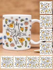 1pc Custom Name Mug For Mother's Day, Personalized Name Coffee Mug, Personalized Flower Mug, Personalized Text Anniversary Mug, Housewarming Gifts, Valentine's Gift, Anniversary Gift, Mother's Day Gift Home, Garden, Office, For Anniversaries, For Valentine's Day, For Mother's Day, For Birthdays, For Father's Day, For Graduation, For Weddings, For Housewarming,Home Refresh,Xmas Decoration,High-Quality ,Forever Love - Style 1 - View 13