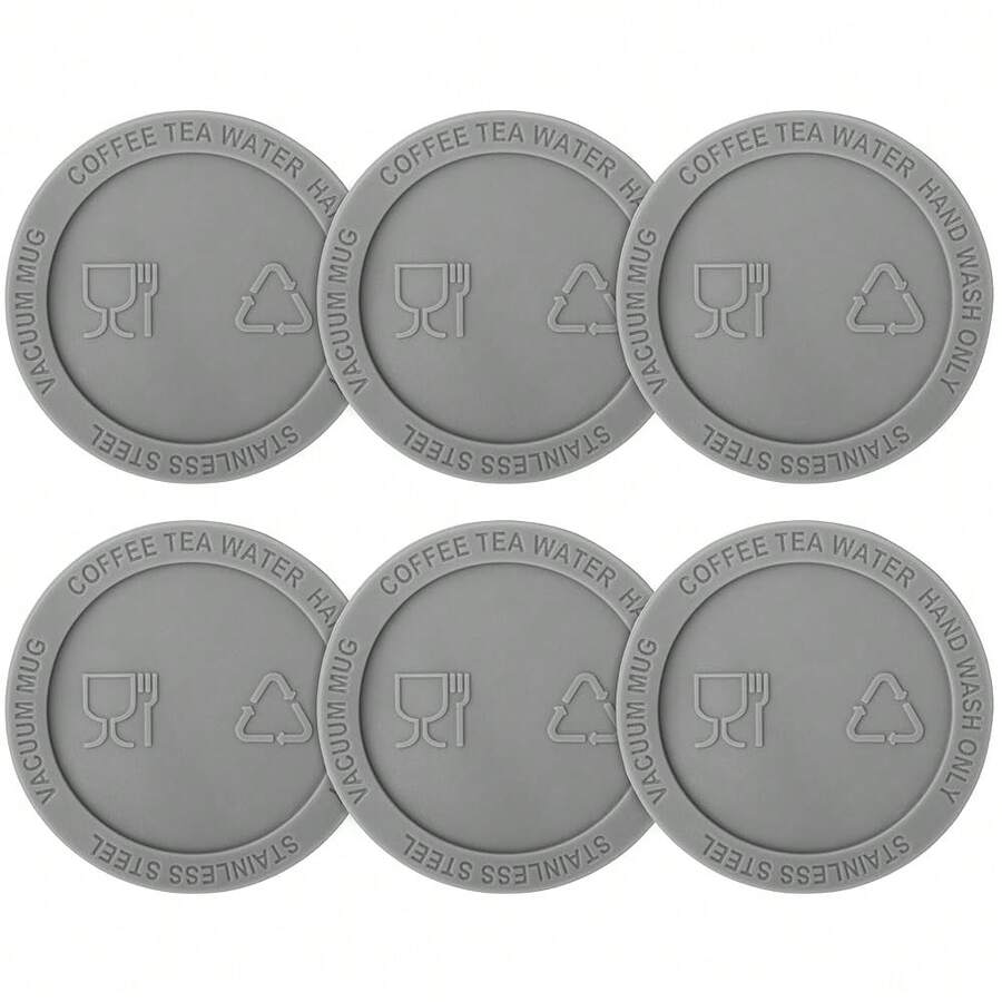 Silicone Bottom For  Cup Protectors For   20oz And IceFlow 20/30oz,Anti-Slip Rubber Pad For Tumbler & Water Bottle (6 Pack Gray) - Xám - Xem 1