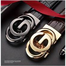 Ratchet Belts For Men Adjustable Designer Belts For Suits And Jeans, Automatic Buckle Luxury Cowhide Alloy G-Buckle Genuine Leather Men's Belt 351421176 - Vàng - Xem 5