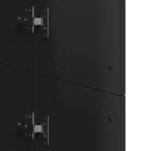 vidaXL Buffet haut noir 60x35x180 cm bois d'ingénierie - Noir - Voir 8