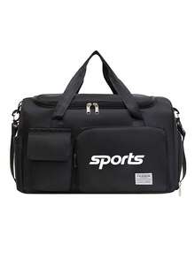 1pc Sports Graphic Gym Bag With Wet & Dry Compartment, Suitable For Swimming Training; Large Capacity Short Trip Travel Bag For Luggage And Weekend Travel, Travel Organizer, Airport Travel Clothes, Travel Accessories, Christmas Gift, Creative Gift For Men, Boyfriend, Father, Birthday Gift For Men, Fitness Bag, Sports Bag, School Bag, School Supplies - Multicolor - View 15