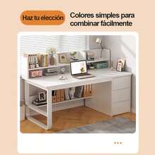 Escritorio De Oficina Minimalista Para Computadora - Blanco - Ver 9