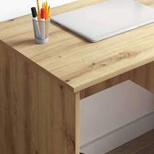 vidaXL Bureau Chêne artigianale 90 x 49 x 75 cm Bois d'ingénierie - Castano - Visualizzare 4