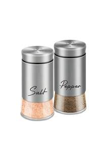 Bộ 2 lọ đựng muối và tiêu, bao gồm lọ đựng muối đáy thủy tinh trong suốt, lọ đựng muối và tiêu bằng kim loại dễ vệ sinh, hộp đựng gia vị, lọ đựng gia vị bằng thủy tinh, hộp đựng lọ gia vị, vật trang trí hoàn hảo cho nhà bếp và bàn ăn, lọ gia vị giúp tăng thêm hương vị cho các bữa ăn tại nhà. - Nhiều màu - Xem 13