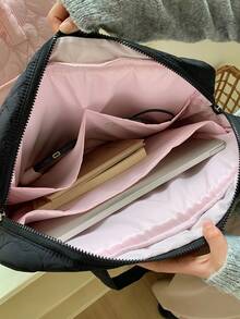 Cute Heart-Shaped Embroidered Laptop Bag, 13-16 Inch Large Capacity Laptop Shoulder Bag, Fashion Laptop Handbag - Multicolor - View 6