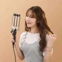 Set de 3 rizadores, rizador de cabello ondulado, herramienta de peinado de cabello rizado - Champán - Ver 5