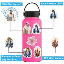 60张祈祷板乙烯基贴纸，美观实用，适用于剪贴簿、日记本、保险杠、滑板、水瓶、头盔、水杯、汽车贴纸等。 - 彩色 - 查看 4