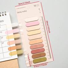 200 Pieces Of 1 Type Of Indication Sticky Note, Warm Color Semi-Circular Color Sticky Note Set, Suitable For Writing Waterproof Index Stickers, Student School Textbook Topic Marking, Purpose, Office Materials Classification Marking, Document Stickers