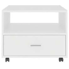 vidaXL Tavolo basso bianco 55x55x40 cm ingegneria del legno - Bianco - Visualizzare 5