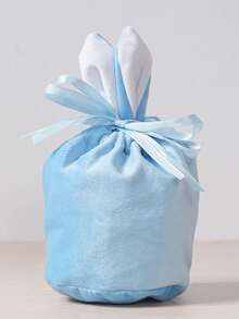 5pcs Easter Bunny Bags, Velvet Drawstring Rabbit Ear Design, Candy, Cookies, Chocolate, Eggs Gift Bags, Rabbit Party, Birthday, Wedding, Baby Shower Favors - Multicolor - View 19