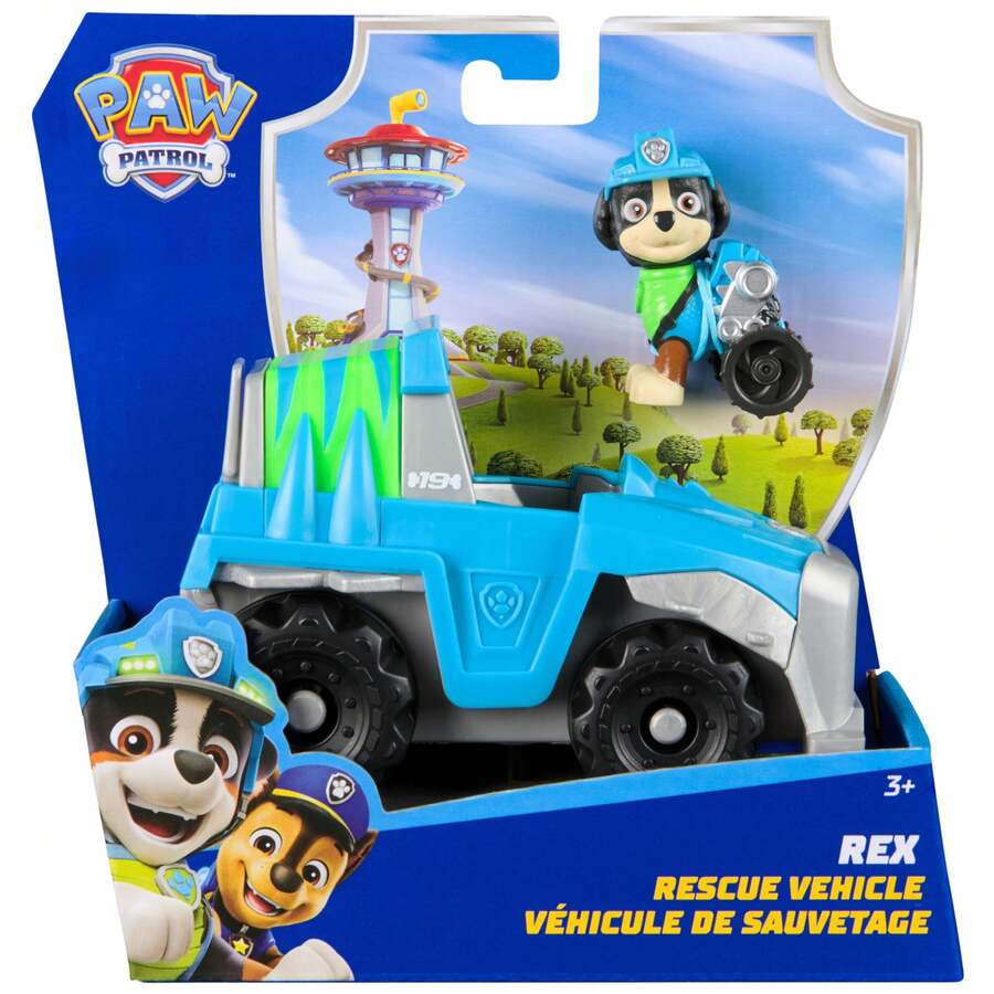 Spin Master Paw Patrol 汪汪队立大功 Skye 的直升机玩具车,附赠收藏人偶,儿童玩具,适合 3 岁及以上男孩女孩 - REX - 查看 1