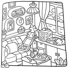 24 Pages 130g COZY CORNER Healing Coloring Book - Bedroom Cute Pet Cozy Corner Scenes, Adult Stress Relief Coloring Book, Relaxing Self-Healing Creative Fun, Valentine's Day Stationery Gift - Cozy Corner - View 8