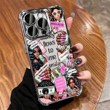 1pcs Money & Luxury Quote Phone Case Compatible with Apple Phone17 16 15 14 13 12 11 ProMax Antidrop Phone Case, Camera Protection Phone Case, Funky, Personality, Popular, Fashion, Exquisite, Can Be Given To Friends, You Can Give It To Yourself - Plateado - Ver 3