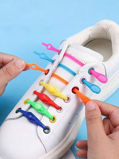 12pcs No-Tie Shoelaces - Colorful Silicone Elastic Bands For Sneakers And Athletic Shoes, Stretchable Bungee Cord Laces In Assorted Colors For Secure And Adjustable Fit,Shoe,Spring Summer Picks,Brides Maid Gifts,Room,Bedroom Deccor,Bedroom Deccor,Beach,Travel,For Men,For Women,Vacation