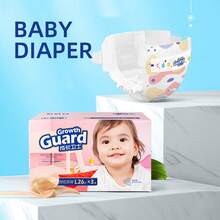 Growth Guardian Cloud-Soft Ultra-Thin Disposable Baby Diapers, Super Absorbent Core, Nano-Porous Breathable Design, 3D Contoured Fit With Double Leak Guards, Protects Baby During Crawling, Rolling, And Sleeping
