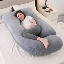 mhjAlmohada Embarazo en Forma de G Almohada de Maternidad Lateral para Embarazadas Pregnancy Pillow de Algodón Comodidad Ergonómica y Transpirable Ideal para Dormir Leer y Actividades de Ocio Grissleeping Bags - 219158509 - Ver 8