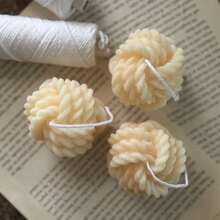 1pc DIY Resin Mold, Braided Knitted Ball, Candle, Silicone Mold, Plaster Decoration, Suitable For Daily Atmosphere Decoration Crafts - White - View 8
