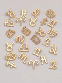 Set de 12 colgantes con los 12 signos del zodíaco, accesorios DIY - Colgante con símbolo del zodíaco - Ver 7