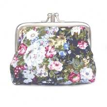 Cute Floral Buckle Coin Purses Vintage Pouch Kiss-Lock Change Purse Wallets… - 25 - View 7