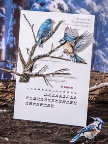 20pcs Vintage Bird & Branch DIY Sticker Pack, Forest Bird Series, Suitable For Gifts, Office, Home, Marking, Labels, Classrooms, Toys, Student Journals, Creative Retro Landscape Decorative Stickers