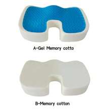 Gel Memory Foam U-Shaped Seat Cushion Massage Car Office Chair For Long Sitting Coccyx Back Tailbone Pain Relief Gel Cushion Pad   Orthopedic Seat Cushion X-Large – Gel Memory Foam Chair Cushion For Tailbone, Sciatica & Lower Back Relief – Ergonomic Office Chair Cushion & Car Seat Cushion, Washable Cover, Non-Slip Base   Comfortable Seat Cushion For Office Chairs, Enhanced Memory Foam, Black   Comfortable Seat Cushion For Office Chairs, Enhanced Memory Foam, Black - 灰色網狀 - 查看 4