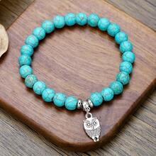1pc Bohemian Style Turquoise Beaded Bracelet, Unisex Couples & Best Friends Design, Delicate & Versatile, Suitable For Daily Wear, Gift
