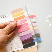 200 Pieces Of 1 Type Of Indication Sticky Note, Warm Color Semi-Circular Color Sticky Note Set, Suitable For Writing Waterproof Index Stickers, Student School Textbook Topic Marking, Purpose, Office Materials Classification Marking, Document Stickers