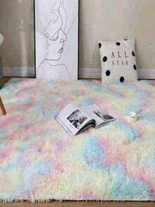 Alfombra esponjosa, ideal para dormitorio de niñas y sala de estar, extra suave y peluda, antideslizante, de color liso, ideal para decoración del hogar.Alfombras modernas ultra suaves para el hogar, alfombra de felpa, decoración del suelo - Multicolor - Ver 11