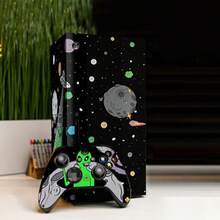 1 Set Printed Skin Stickers For Xbox Series X, Non-Slip Scratch-Resistant Protective Decal Covers, Creative Personalized Decorative Wrap - Multicolor - View 2