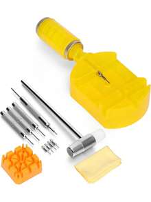 Kit Relojero Herramienta para Relojes Kit de Herramientas para Reparación de Relojes con Desmontador, Cortador y Ajustador de Correas,37852633 - Verde militar - Ver 1